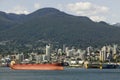 Cargo Ship In Vancouver Harbour British Columbia Royalty Free Stock Photo