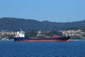 Cargo ship in Vigo Ria Royalty Free Stock Photo