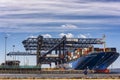 Cargo shipping berthed at Haynes Dock, Port Botany, Australia