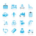 Cargo, shipping and delivery icons Royalty Free Stock Photo
