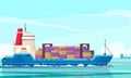 Cargo Ships Background Royalty Free Stock Photo