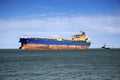Cargo Ships Coming into the Port of Corpus Christi, Texas Royalty Free Stock Photo