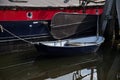 Cargo ships and houseboats docked in the canals of Zwolle