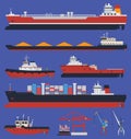 Cargo ships infographic