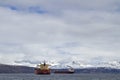 Cargo ships in Narvik Royalty Free Stock Photo