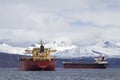 Cargo ships in Narvik Royalty Free Stock Photo