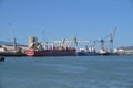 Cargo ships at Port of Townsville in Queensaland Australia