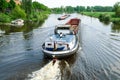 Cargo ships on a river