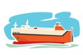 Cargo ships. Roll-on roll-off Car carrier. Sea delivery. Royalty Free Stock Photo