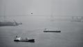 Cargo ships from Nagoya port, Japan