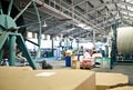 Cargo, stock and product manufacturing with warehouse, industry and export for storage. Industrial plant, factory and Royalty Free Stock Photo