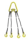 Cargo strapping: metal cable with crane hook