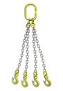 Cargo strapping: metal chain with crane hook