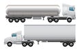 Cargo and tanker truck