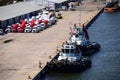 Cargo terminal in Mazatlan Royalty Free Stock Photo