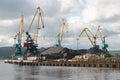 Cargo terminal in port Murmansk Royalty Free Stock Photo