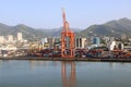 Cargo terminal in Port of Spain, Trinidad and Tobago Royalty Free Stock Photo