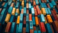 Cargo Terminal with shipping containers in a Supply Chain Cargo Logistics Hub Royalty Free Stock Photo