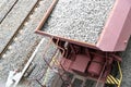 Cargo Train With Aggregate Stones Above Royalty Free Stock Photo