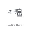 Cargo Train linear icon. Modern outline Cargo Train logo concept