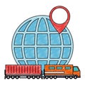 cargo train with planet logistic service