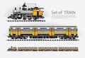 Cargo train on a rail road Royalty Free Stock Photo