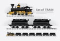 Cargo train on a rail road Royalty Free Stock Photo