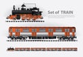 Cargo train on a rail road Royalty Free Stock Photo
