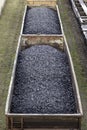Cargo trains with coal Royalty Free Stock Photo