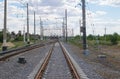 Cargo trains at rail road station