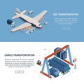 Cargo Transportation Horizontal Banners