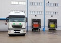 Cargo Transportation - Truck in the warehouse Royalty Free Stock Photo