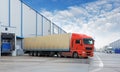 Cargo Transportation - Truck in the warehouse Royalty Free Stock Photo