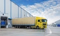 Cargo Transportation - Truck in the warehouse Royalty Free Stock Photo