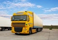 Cargo Transportation - Truck in the warehouse Royalty Free Stock Photo