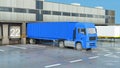 Cargo Transportation - Truck in the warehouse Royalty Free Stock Photo