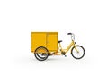 Cargo tricycle yellow Royalty Free Stock Photo