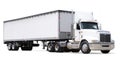 White Cargo truck isolated. Royalty Free Stock Photo