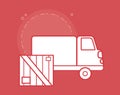 Cargo truck design Royalty Free Stock Photo