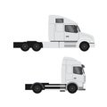 Cargo truck design. Heavy haul trailer Royalty Free Stock Photo