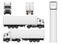 Cargo truck trailer vector template