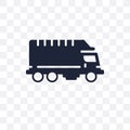 Cargo truck transparent icon. Cargo truck symbol design from Transportation collection. Simple element vector illustration. Can b