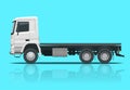Cargo Truck transportation. Fast delivery or logistic transport. Template vector isolated on white View side Royalty Free Stock Photo