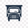 Cargo truck vector icon isolated on transparent background, Cargo truck transparency concept can be used web and mobile Royalty Free Stock Photo