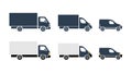 Cargo trucks different silhouettes
