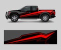 Cargo van and car wrap vector, Truck decal designs, Graphic abstract stripe designs for off-road race, adventure and livery car