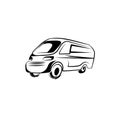 Cargo van logo icon vector illustration