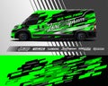 Cargo wrap design vector. Graphic abstract stripe racing background kit designs for vehicle, race car, rally, adventure and livery