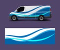 Cargo van wrap vector, Graphic abstract stripe designs for wrap branding vehicle