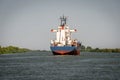 Cargo vessel on Danube river Royalty Free Stock Photo